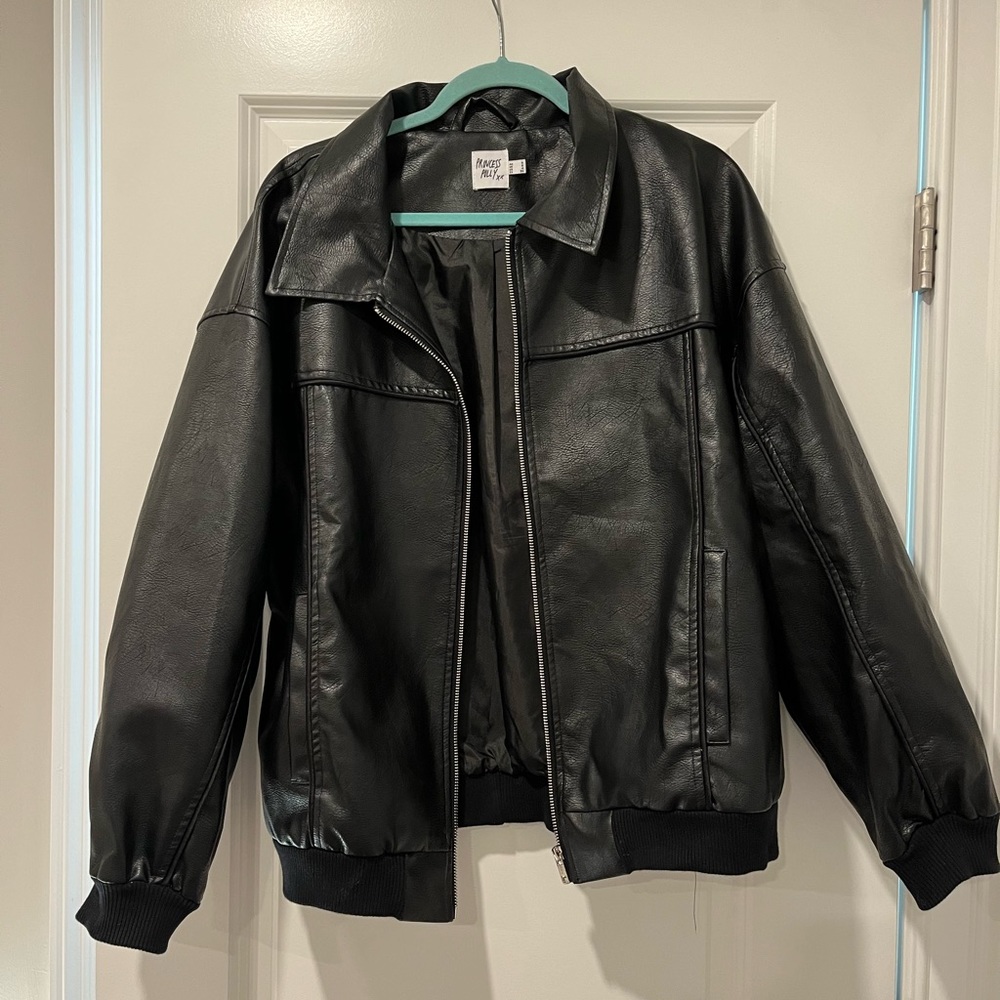Princess Polly oversized leather coat
